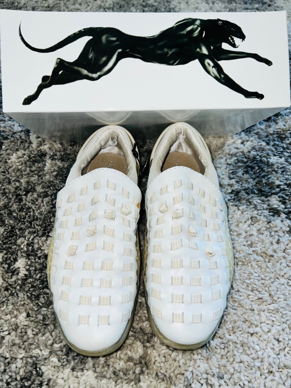 puma x alexander mcqueen Size 9 -343081 03 My Left Foot Bound White Blue NIB